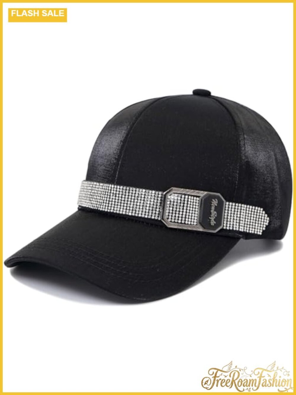 Rhinestone Baseball Cap Shiny Bling Adjustable Sun Hat